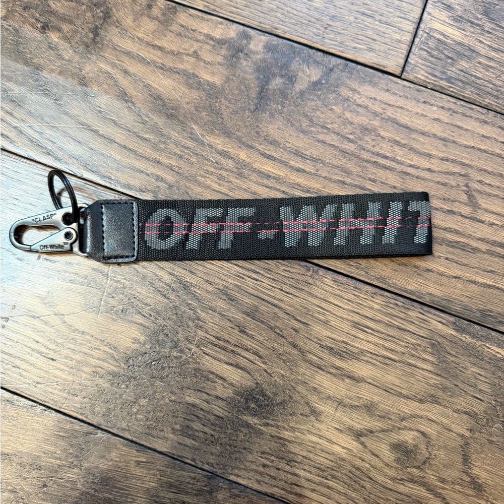 Off-White Black and Gray Keychain